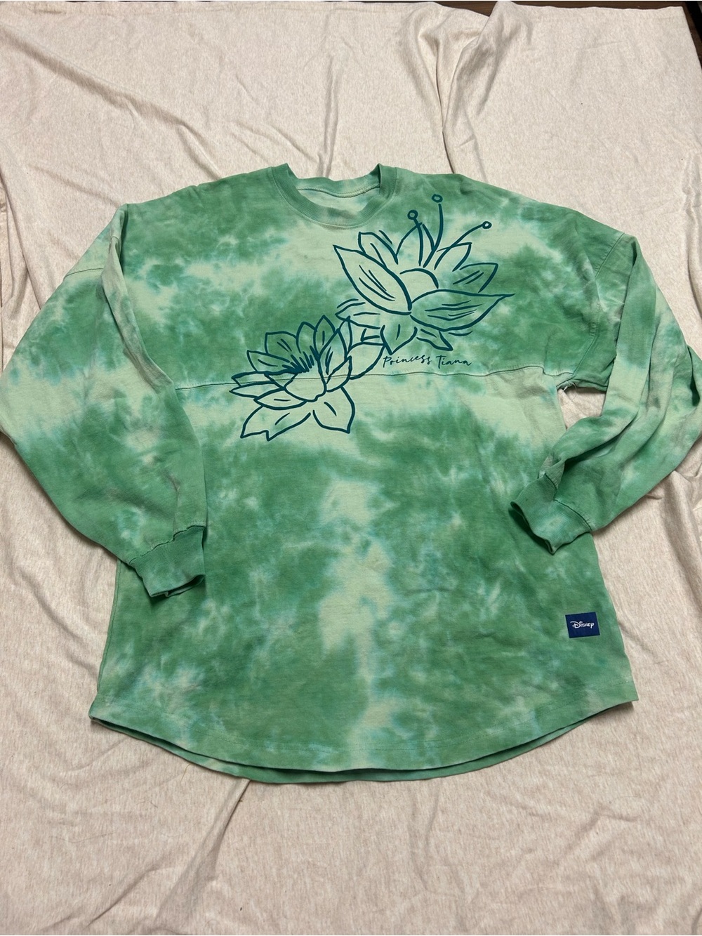 Disney Princess Tiana Spirit Jersey Green Tie Dye Bayou Adventure Excellent
